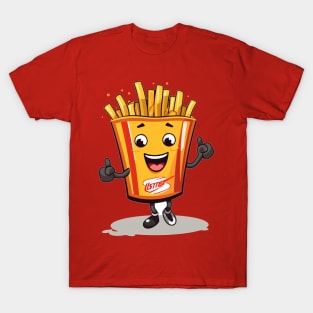 kawaii french fries T-Shirt cute  potatofood funny T-Shirt